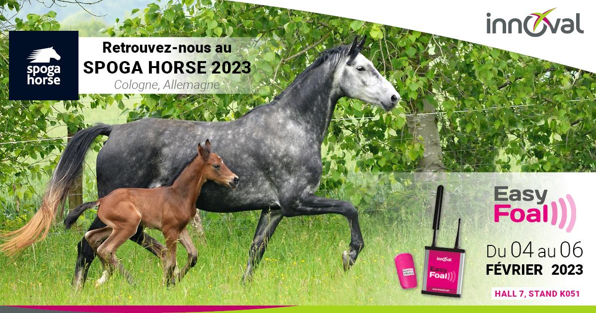 L’équipe EasyFoal d’INNOVAL vous donne rendez-vous au Spoga Horse à Cologne en Allemagne !  Nous exposons au Spoga Horse, le salon international de l’industrie équestre mondiale, du samedi 04 au lundi 06 février 2023.  Venez nous rencontrer dans le Hall 7 sur le stand K051 pour découvrir EASYFOAL, le système de détection des poulinages basé sur l'analyse du comportement de la jument avant la mise bas.  Nous serions ravis d’échanger avec vous !